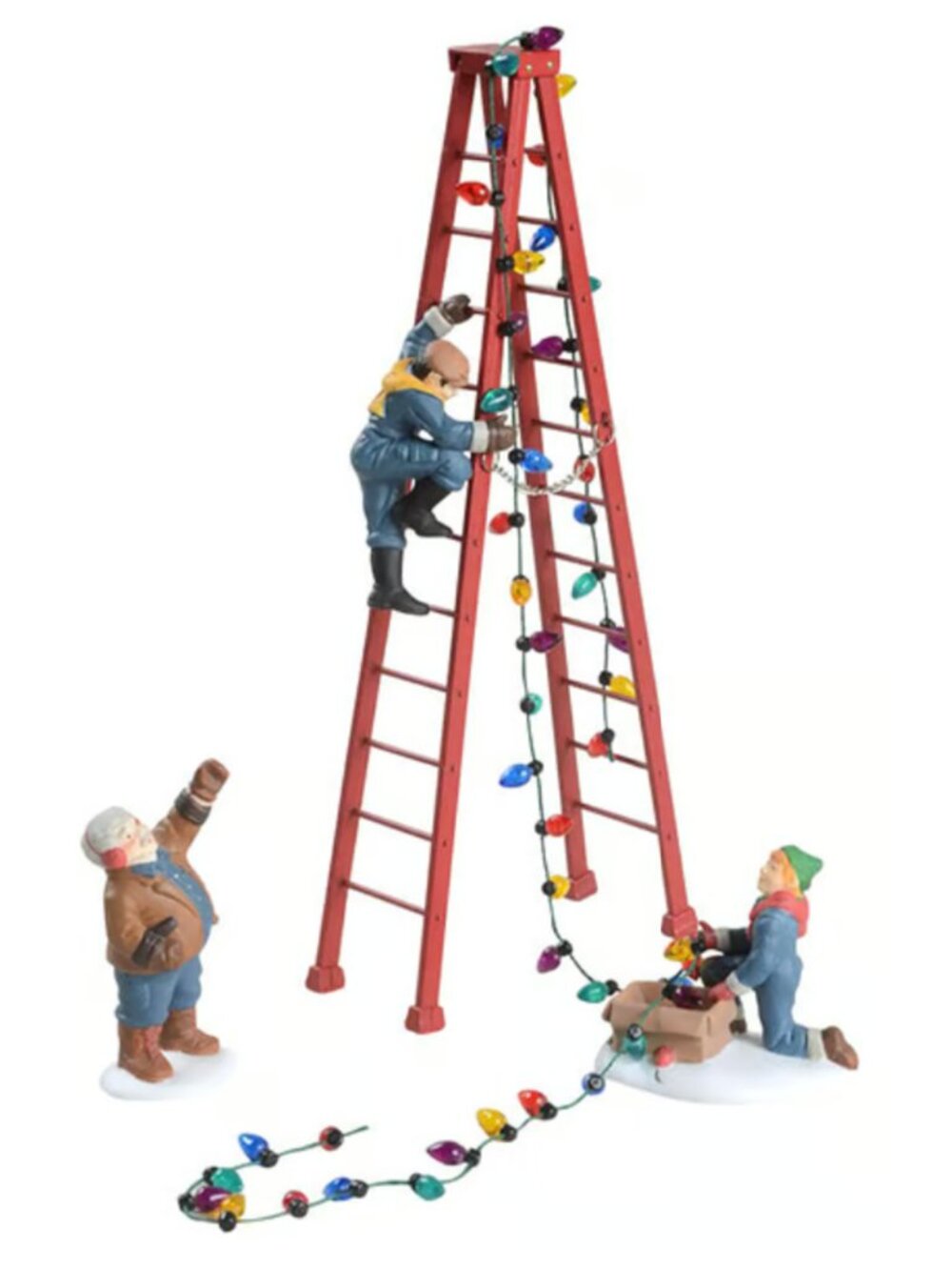 Dept 56 "Town Tree Trimmers" 5566-2, Set of 4 - Heritage Village - Retired NEW